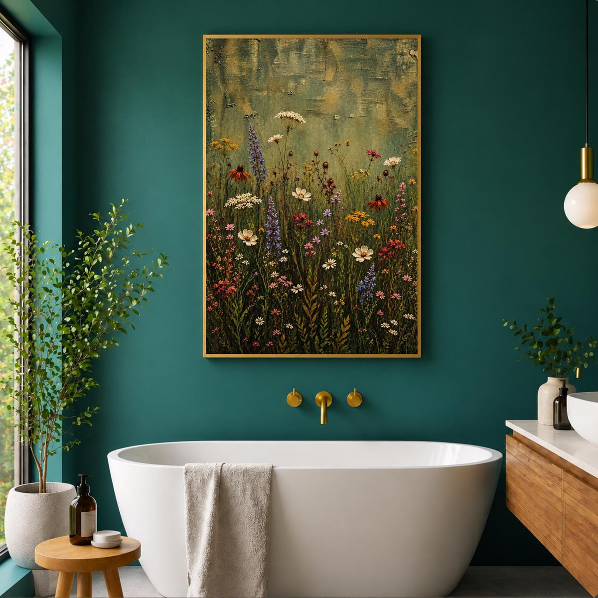Wildflower Meadow Botanical Print | Cottagecore Floral Artwork