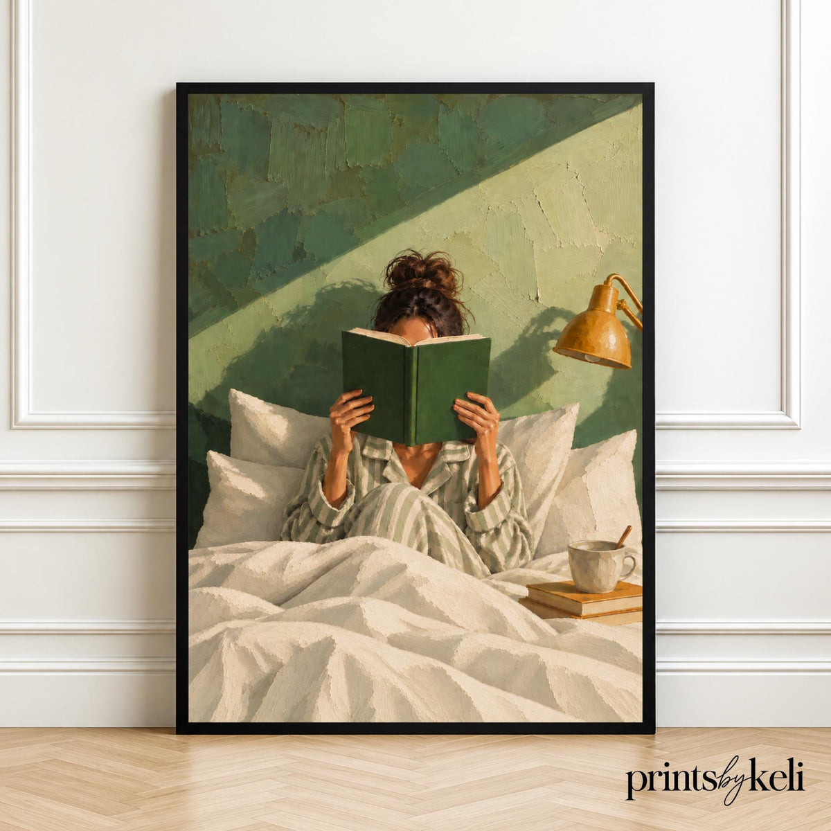 Reading Woman Print | Cozy Bedroom Wall Art | Book Lover Decor | Reading Corner