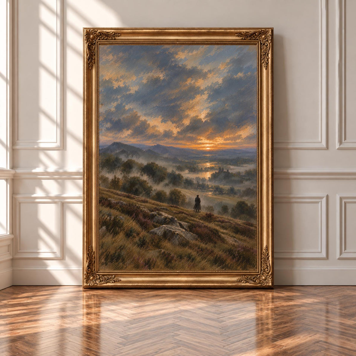Mr Darcy Wall Art | Pride and Prejudice Inspired Print | Romantic Landscape Art | Jane Austen Gift | Book Nook Decor