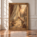 Jesus Art Print | Woman Touching His Robe | Christian Wall Art | Biblical Painting | Religious Decor | Faith Gift