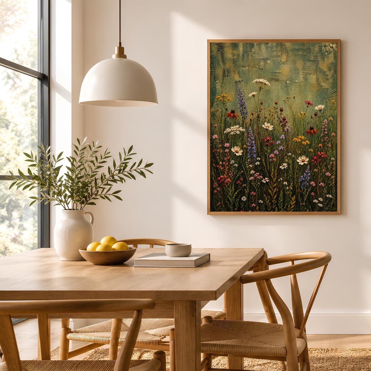 Wildflower Meadow Botanical Print | Cottagecore Floral Artwork