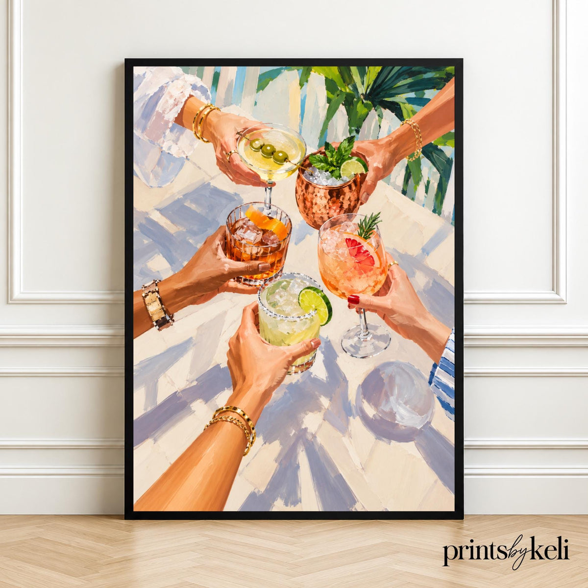Colorful Cocktail Art Print | Summer Drinks Illustration