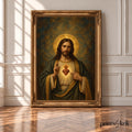 Sacred Heart of Jesus Wall Art | Christian Religious Print | Catholic Home Decor | Light of Compassion Artwork